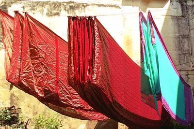 sarees-drying