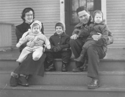 FitzGerald Family Winter 1954 - Lynotts front porch