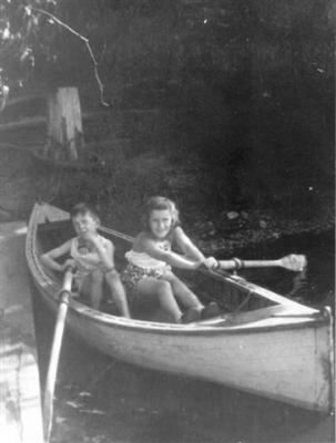 Agnes and Dick's Boat Shamrock 1930's