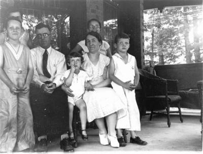 John standing in front of Rose Daddy Agnes Mothe