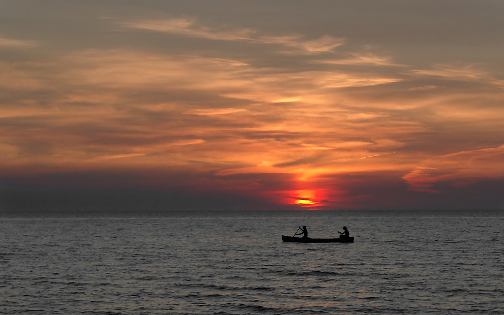 Sunset at Warren Dunes State Park