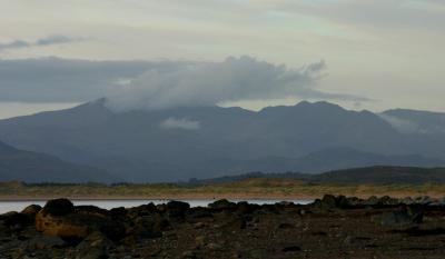 Snowdon and Lliwedd from Llandanwg beach