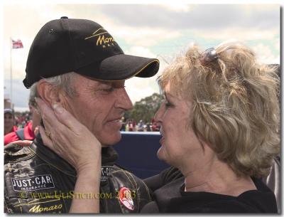 TEARS and KISSES  ........the winners  BEV and Peter Brock