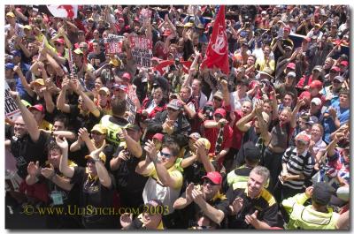 The crowd goes wild for Peter Brock