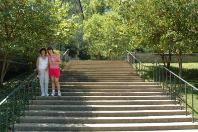 Sonnia and Deanna on steps