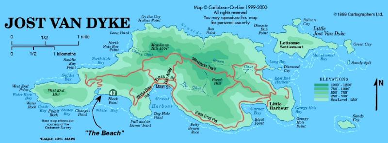 Jost Van Dyke Map