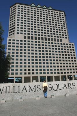 That's Williams Square, not Villiams Square - and my wife.