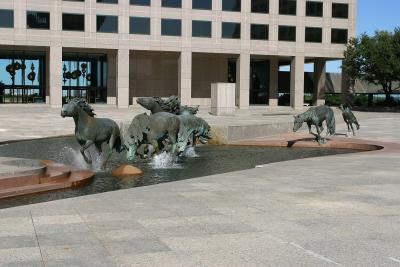 The famous Mustangs bronzes.  View 1.