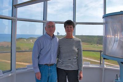 Bill & Ann at the top of Cape Cod Light