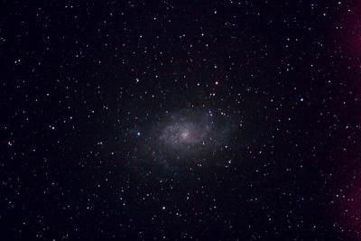 M 33 Taken with Tak FS102 and Canon 10d. single 4 minute iso 800 shot with f5.9 reducer