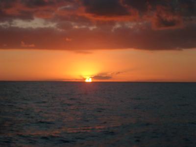 Sunset from the boat ride back