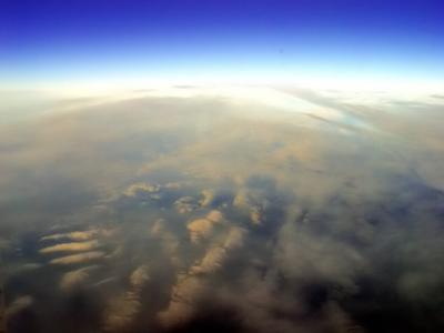 This is a shot from a 777 over the Atlantic Ocean flying from Germany to the States.