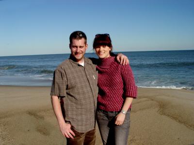 Steffi and I in N. Carolina, at Carolina Beach.
