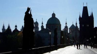Old Town skyline from Charles Bridge