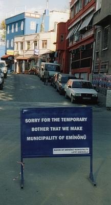 Istanbul apologises for the bother