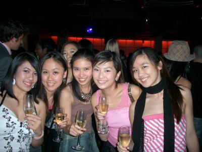 the girls......with someone desperately tryin to get in the pic