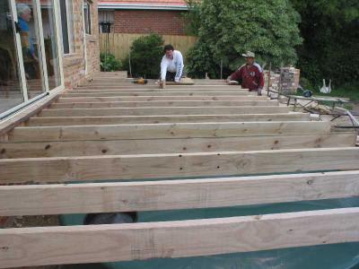 blocking the joists so they don't twist