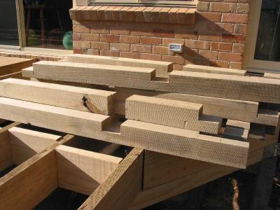 hand rail posts ready for installation