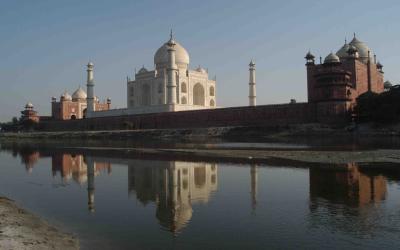 Taj Mahal from the other side of the river