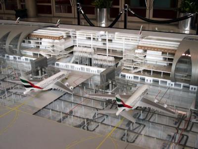 Emirates' new A380 Terminal at Dubai will be able to handle 25 A380s simultaneously
