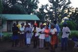 Villagers forming the evening entertainment at the guesthouse