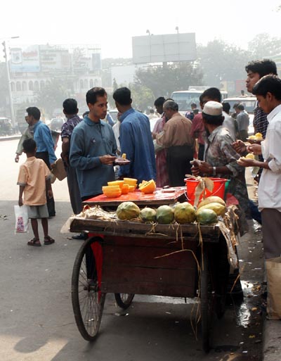 Fruit vendor, National Museum Roundabout