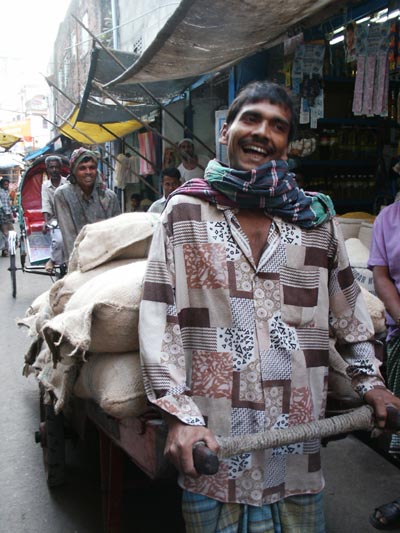 A happy cart puller, Dhaka