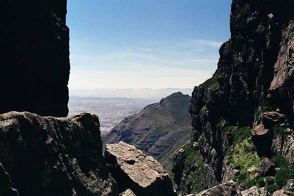 Climbing the Platteklip Gorge to the top of Table Mountain