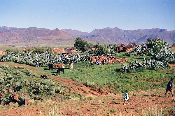 Village in Lesotho near Malealea