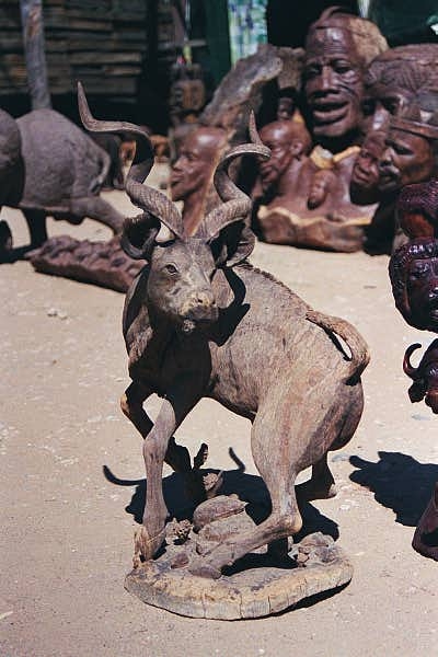 The kudu carving I didn't get, Okahandja