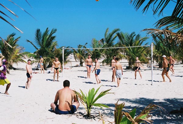 Russian tourists at Jumeirah Beach