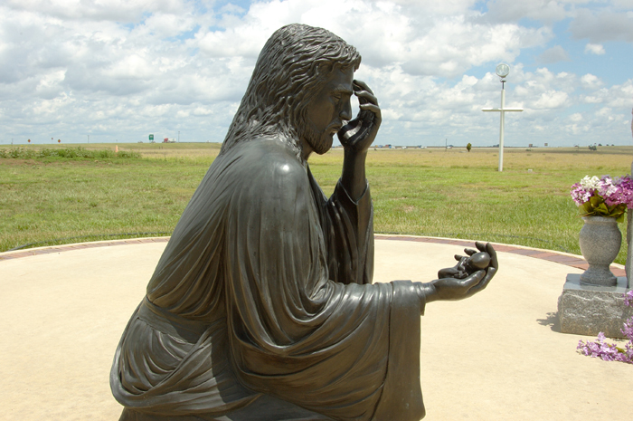 Jesus mourning the unborn
