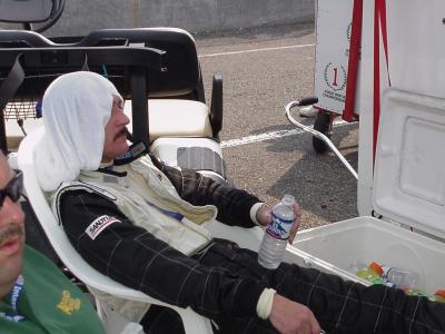 Steve knight cools off after a stint