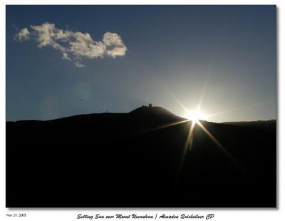 Setting Sun over Mt. Umunhum