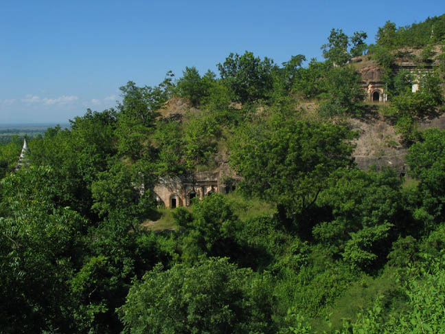 The hillsides are covered with caves.