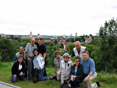 A last group picture, with Vilnius in the background.