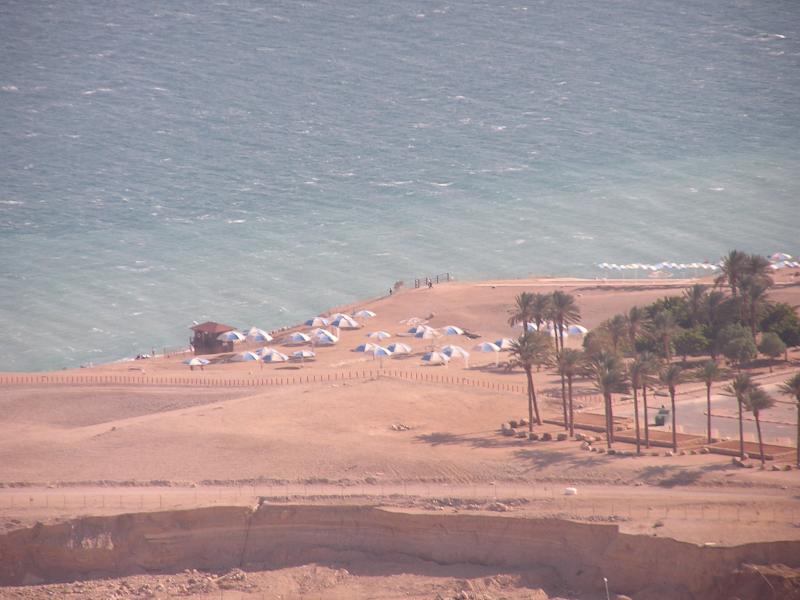 Ein Gedi public beach from our hike