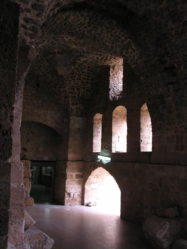 Inside of Crusader Fortress, walls 50ft tall.JPG