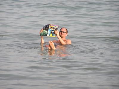 D floating in the Dead Sea