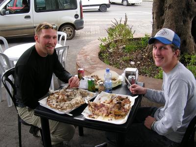 Dave & Seth eating AMAZING food in the Druse village outside Haifa