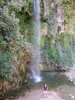 M in front of Davids Falls