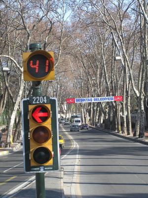 Traffic lights tell you how long until green