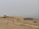 Israeli tank & bunker overlooknig Syrian border