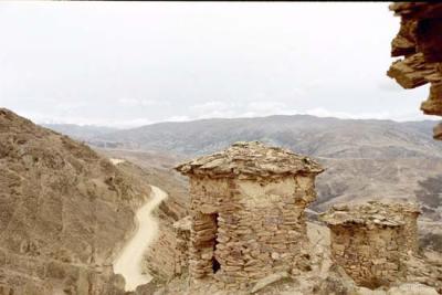 Mastabas, burial towers high in the Andes