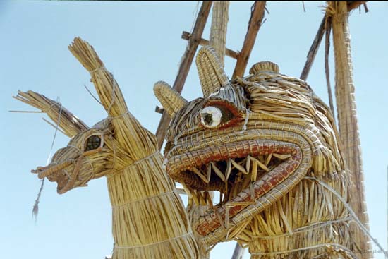 Floating reed islands of Uros, Lake Titicaca