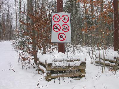Signage at Cedar Grove Nature trail