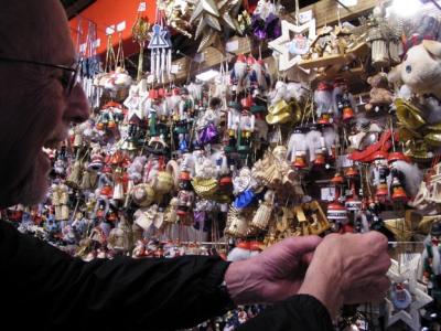 Buying a Christmas Ornament in Basel