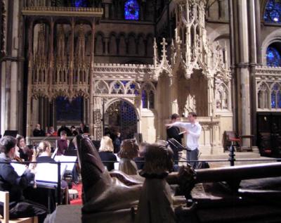 Rehearsal in Canterbury Cathedral