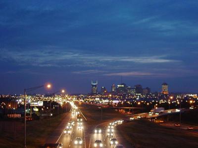 I-65 Heading North from Nashville at Dusk