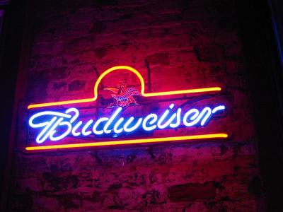 Budweiser sign at Baileys in Nashville